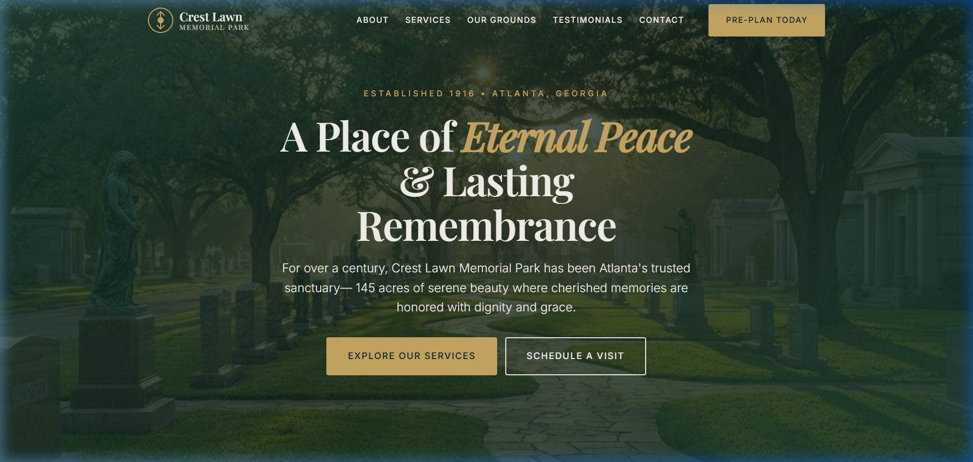 Crest Lawn service site hero