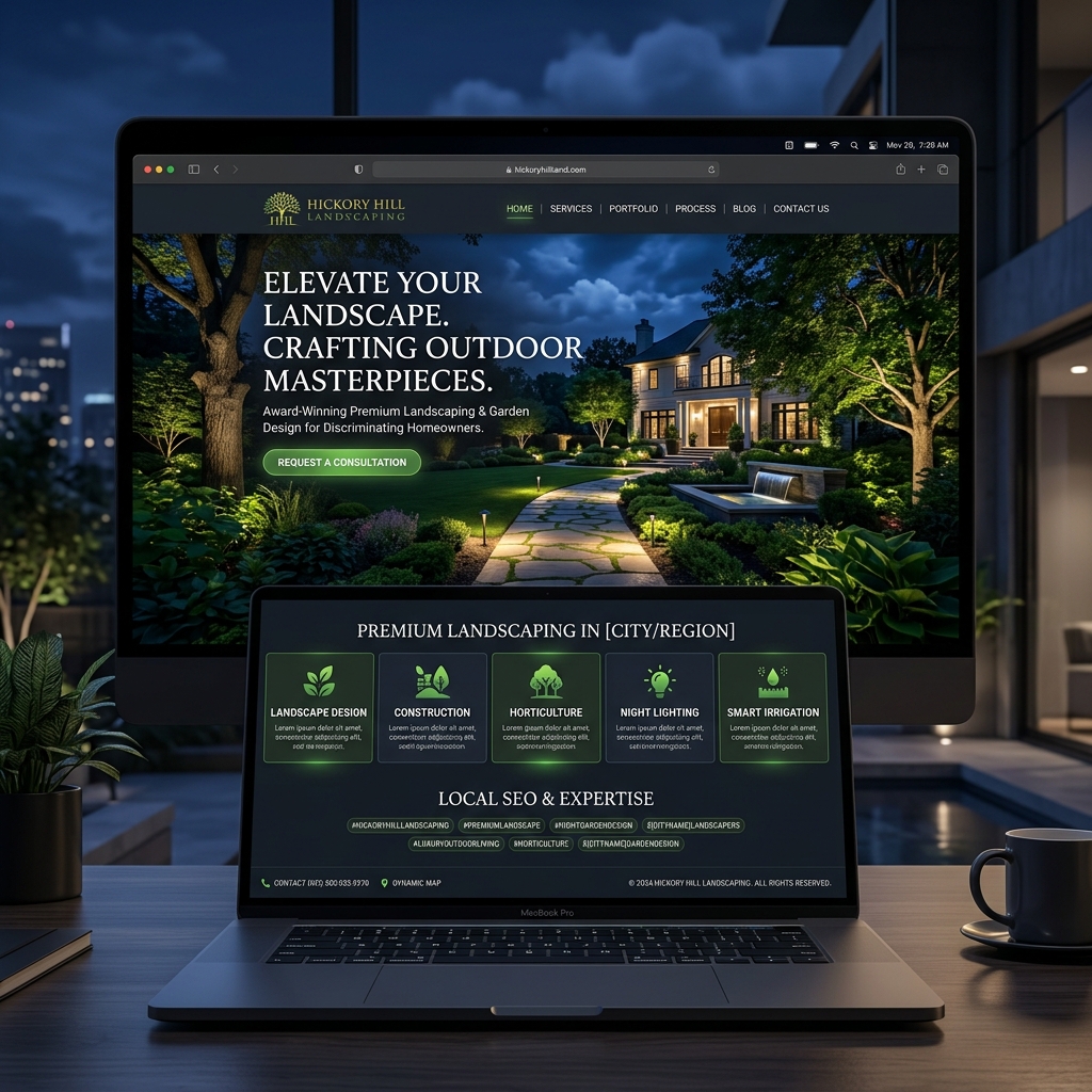 Hickory Hill Landscaping site with free quote flow