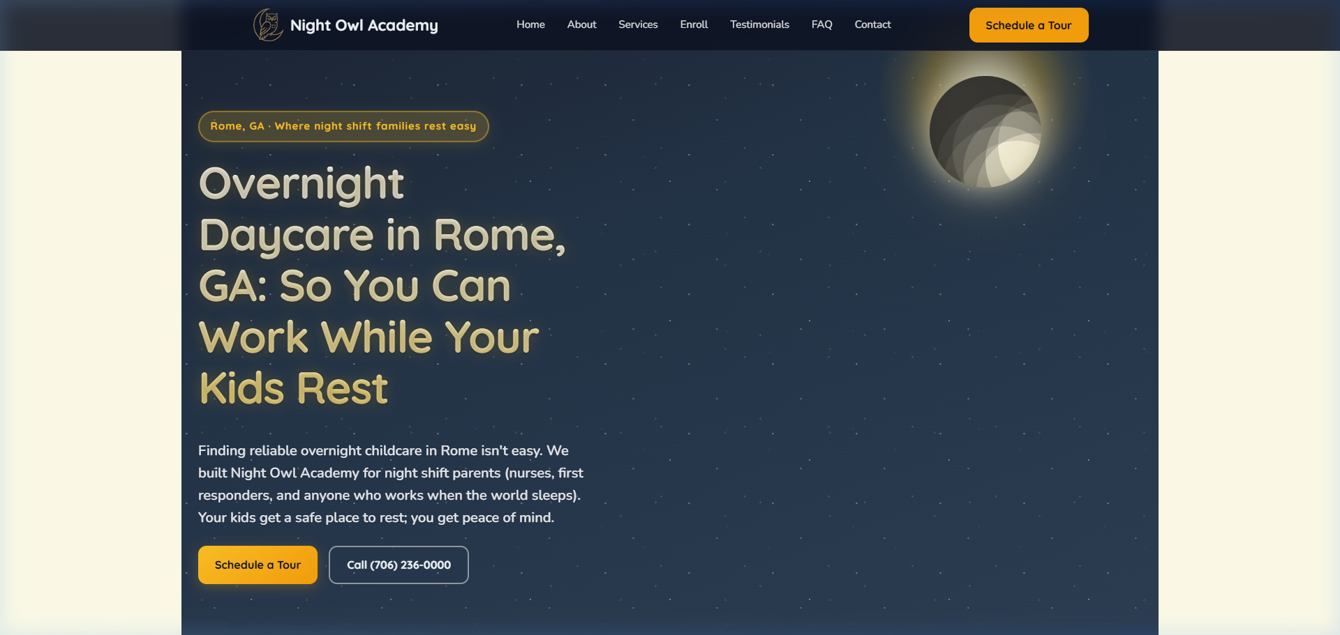 Night Owl Academy night-shift certification site