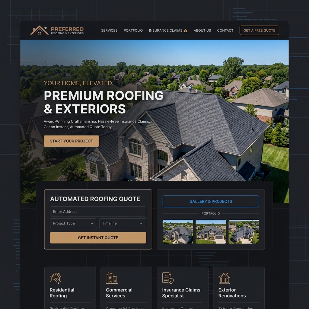 Preferred Exteriors roofing site for North Georgia