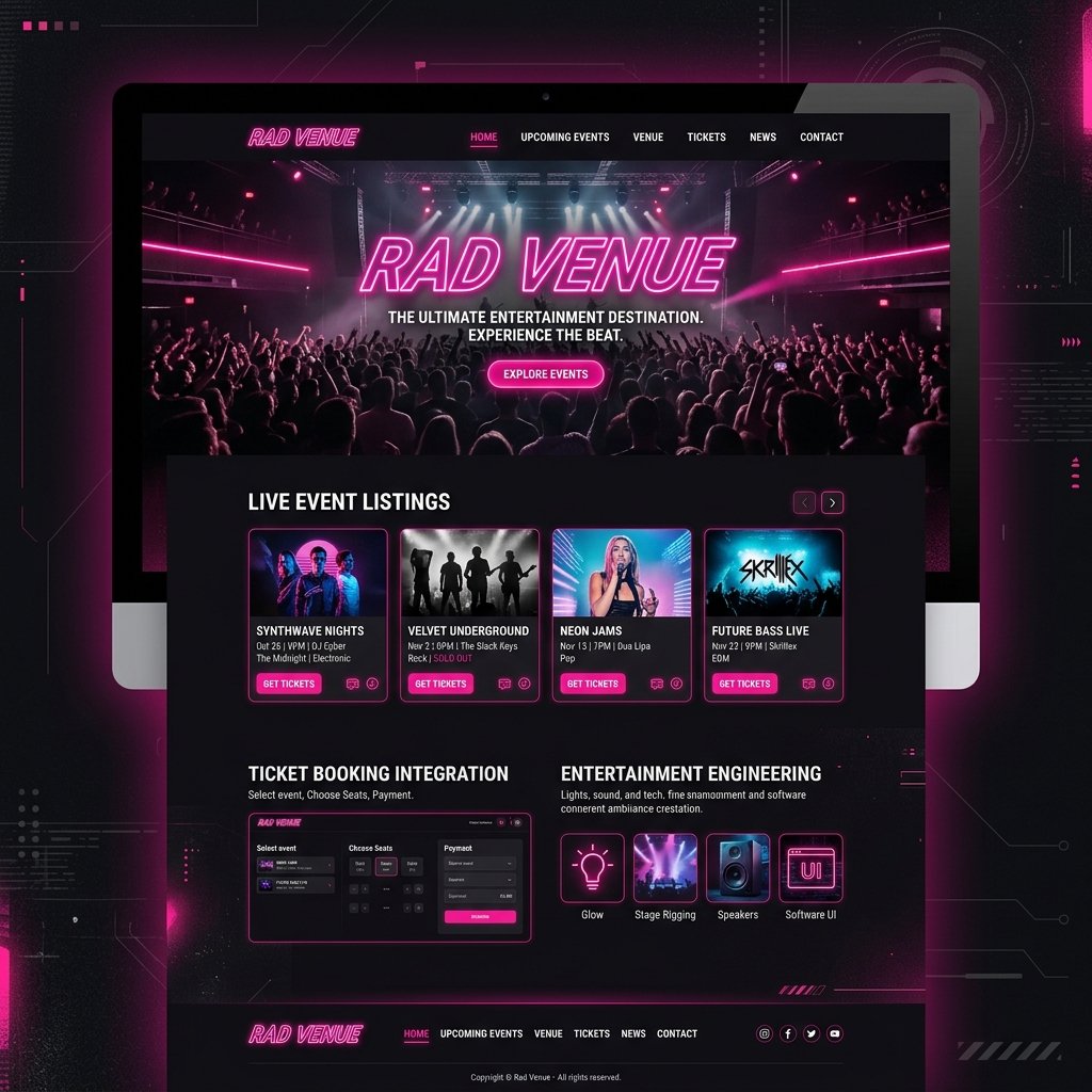Rad Venue event booking site