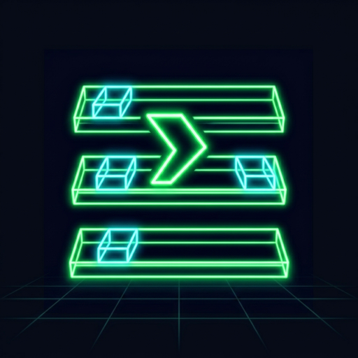 Neon Crossing 3D Icon