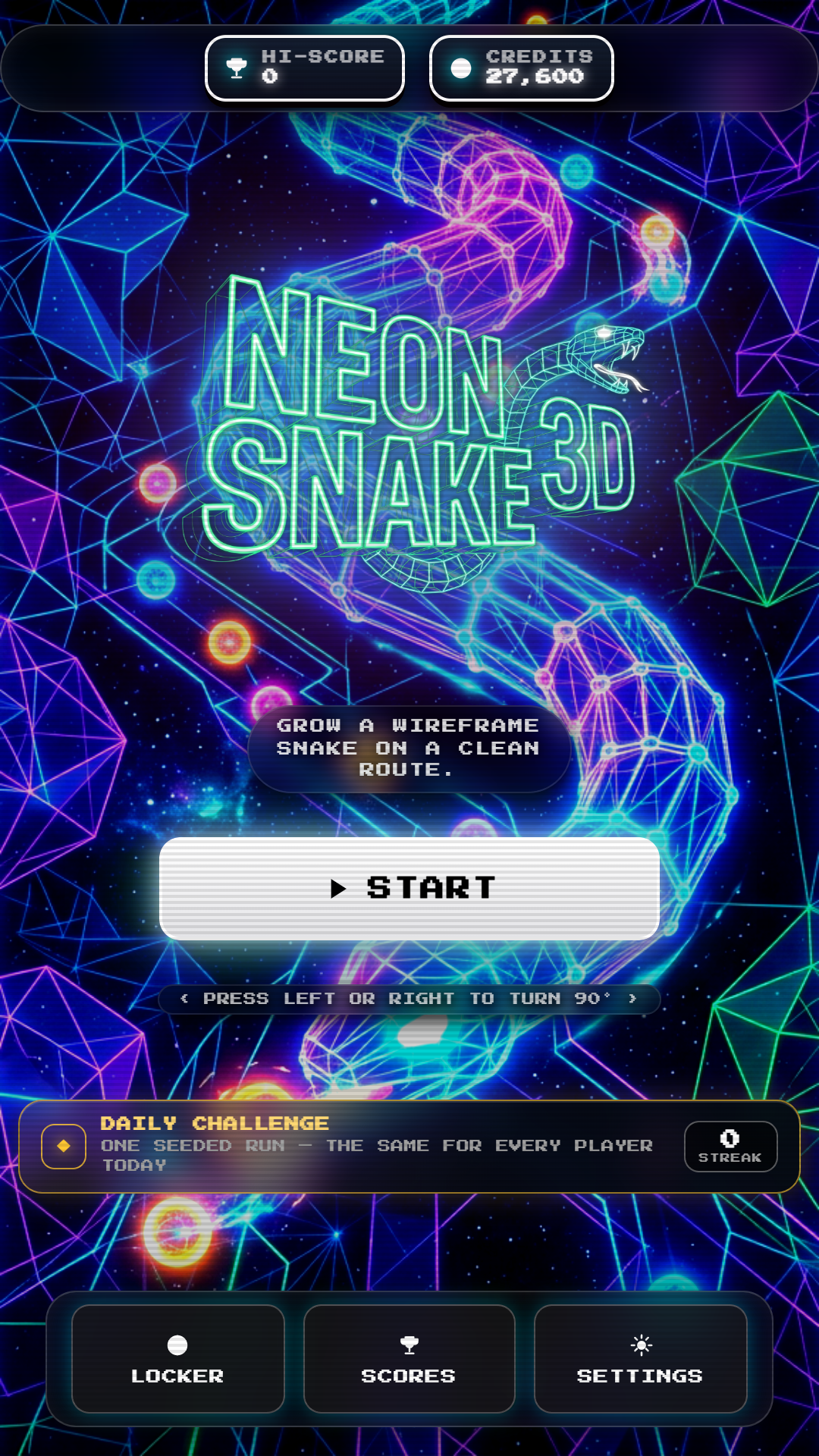 Neon Snake 3D gameplay screenshot
