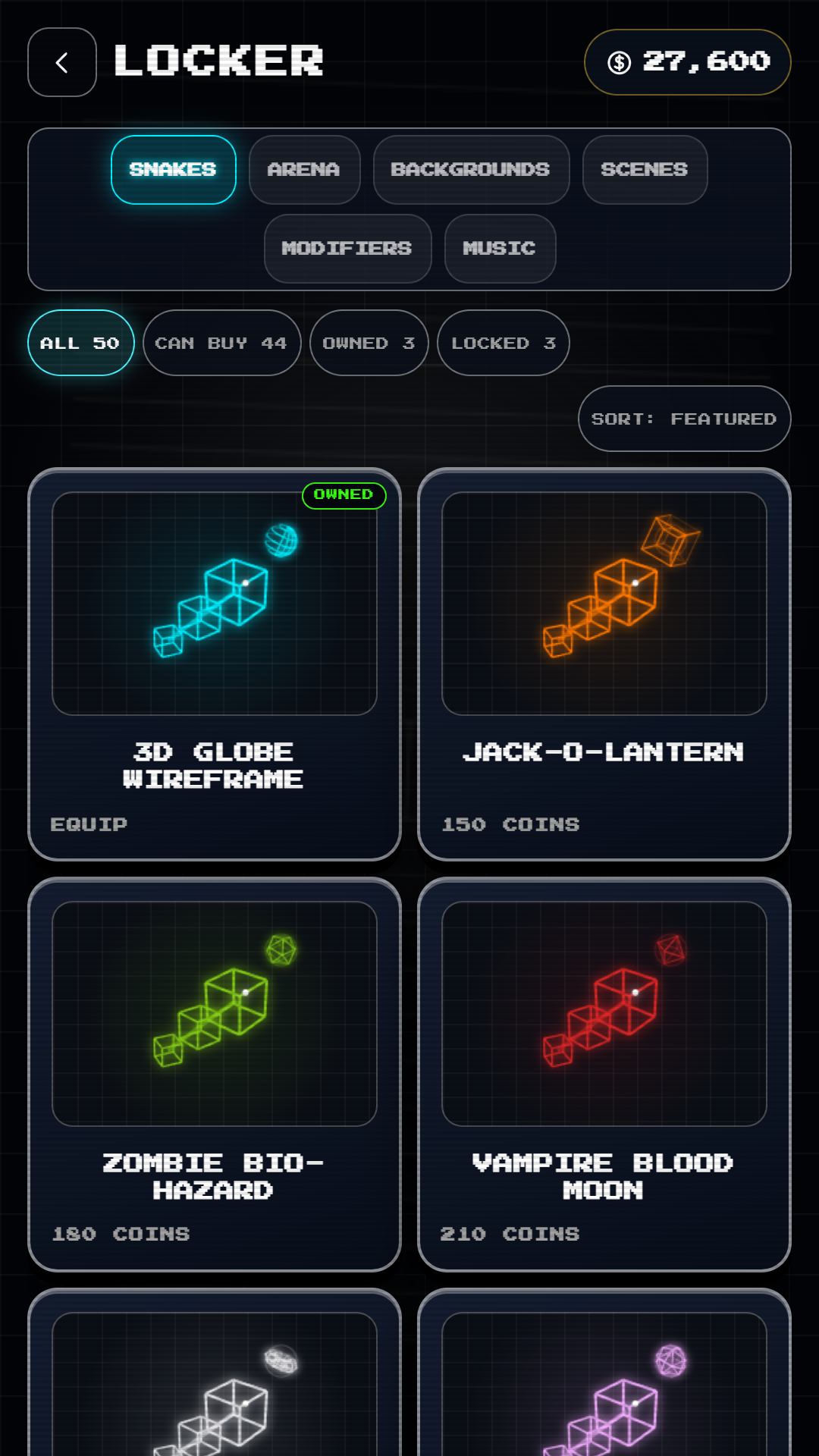 Neon Snake 3D gameplay screenshot